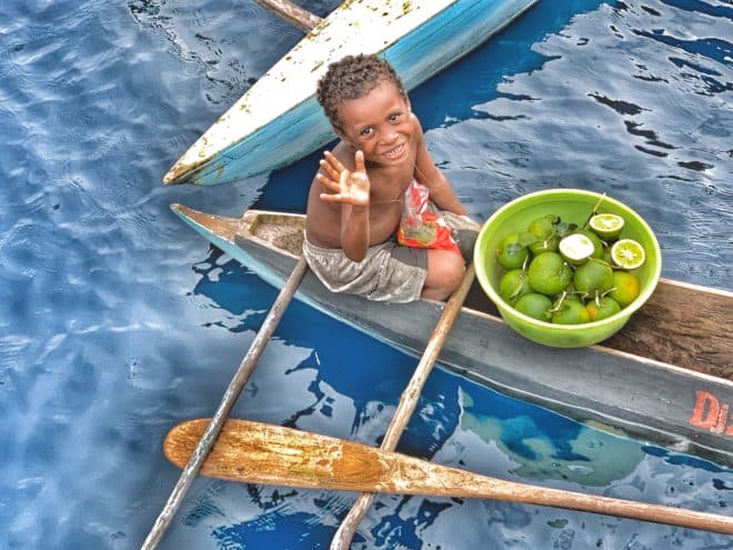 A warm welcome for Spirit and her charter guests in Papua New Guinea