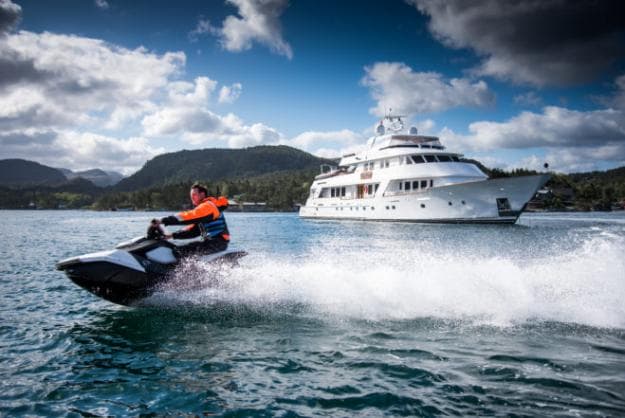 Norway is an action-lover’s paradise, with the calm waters perfect for everything from jetskiing to diving and kayaking; Photo: Tom Van Oossanen