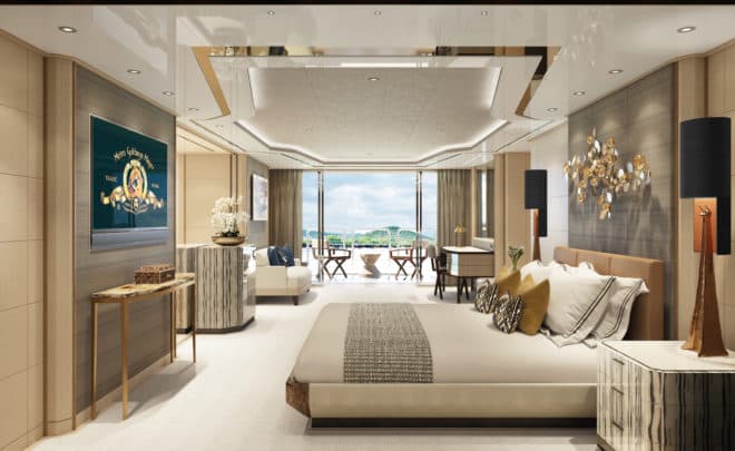Interiors are handled by Studio Indigo of London, but many custom aspects can be considered