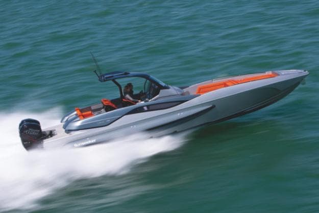Sunseeker’s 62-knot Hawk 38, a world premiere at this year’s Cannes Yachting Festival, joins the high-performance dayboats released by British builders
