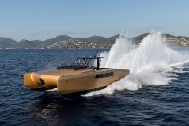 A star at Cannes last year, the Diamond Limited Edition of the Polish-built 40 Open Sunreef Power has hit 56 knots with twin 860hp Mercury Racing engines