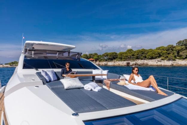The Pearl 95 debuted at last year's Monaco Yacht Show and exhibited at Cannes earlier this month