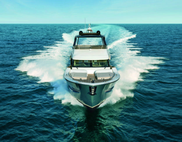 The MCY 66 (also below) was Monte Carlo Yachts’ second new release of 2019 and succeeded the MCY 65 as the smallest model in the range