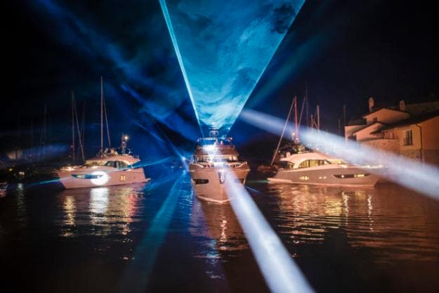 All three 2019 models – the MCY 76, 70 and 66' – were showcased at 'A Tribute To Light' at Portopiccolo