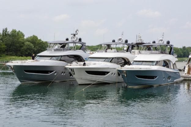 The MCY 76, 70 and 66 were then available for sea trials at Monte Carlo Yachts' shipyard in Monfalcone