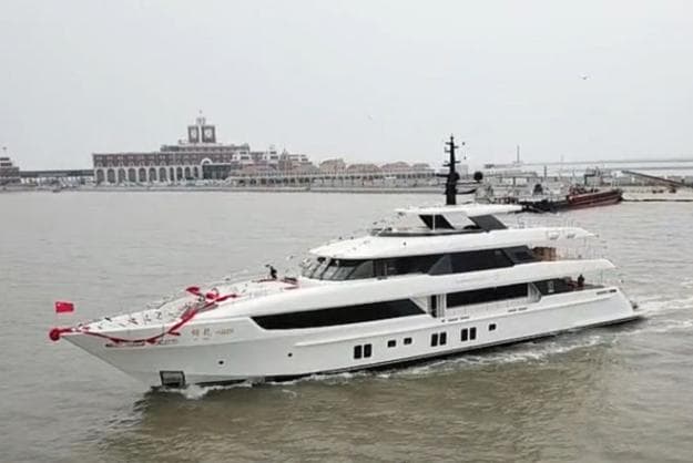 The Chinese-built superyacht was designed by Dutch studio Mulder