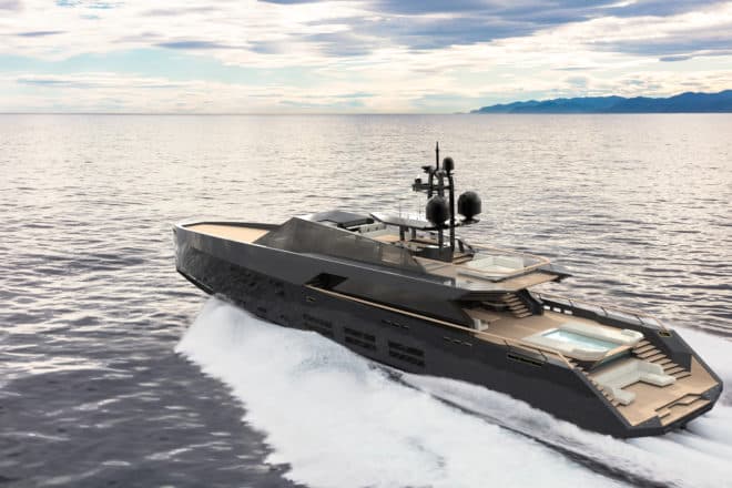 The 165 is the first power superyacht concept by Wally since it joined Ferretti Group