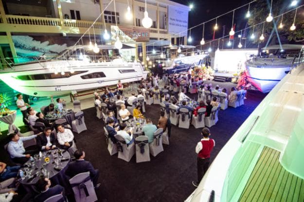 Vietyacht's 1,000sqm showroom features a spectacular outdoor area