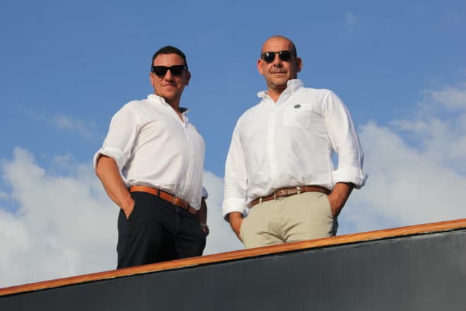 Yacht Sourcing founders Boum Senous and Xavier Fabre