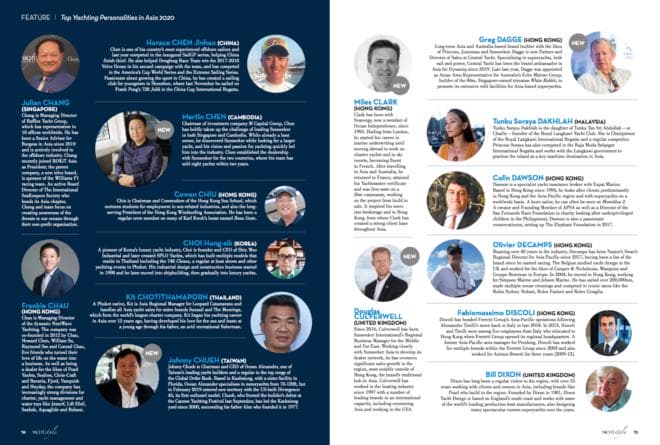 The 'Top Yachting Personalities in Asia' list has expanded to 150 for 2020