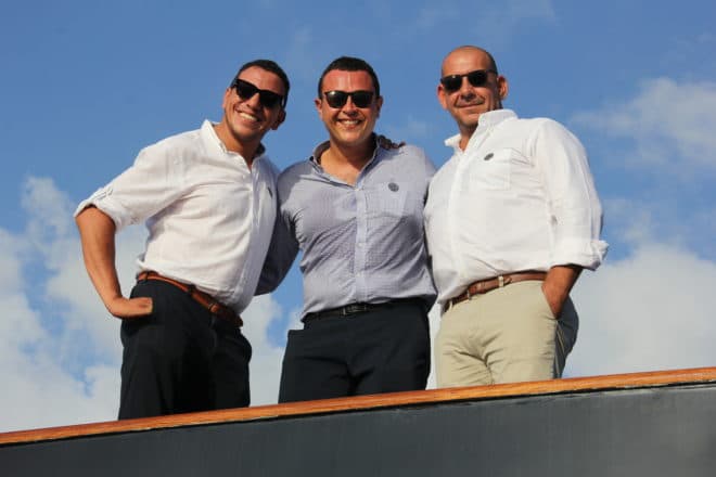 Nicolas Monges (middle) came on board as General Manager of Yacht Sourcing’s new Thailand operation last year