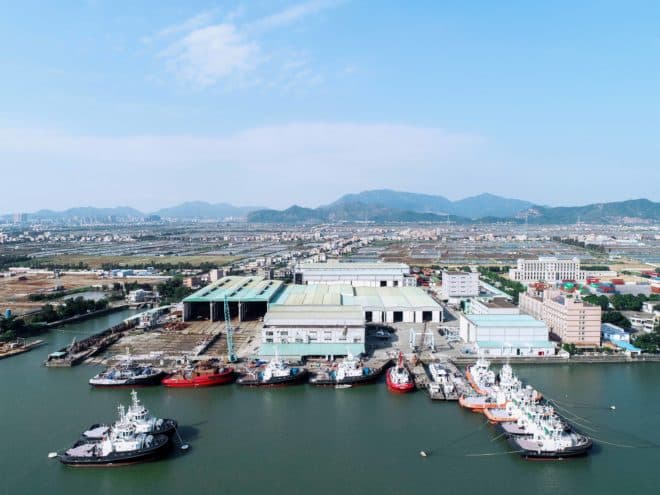 The Cheoy Lee/CL Yachts shipyard in Doumen, near Hong Kong