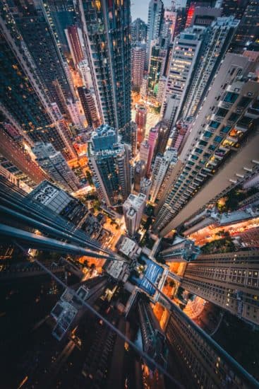 "Pencil towers" high-rise buildings in Hong Kong