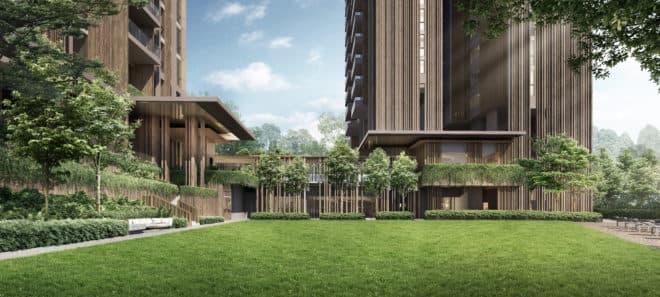 Green lawn at The Avenir by Guocoland and Hong Leong