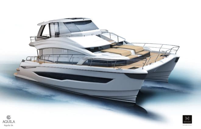 In Hangzhou, Aquila is preparing to launch its new 54 power catamaran