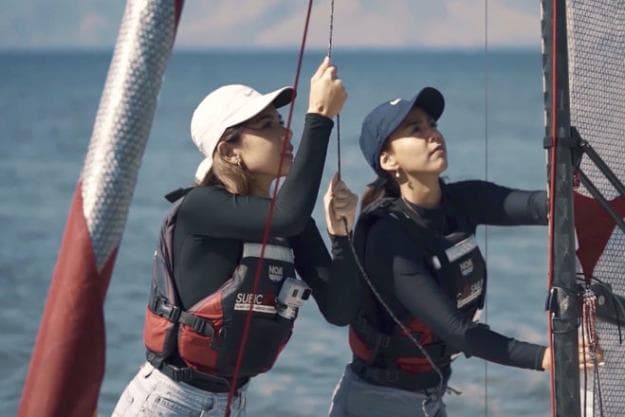 Lexi Mendiola and Janina Manipol at the Europa Sailing School in Subic Bay