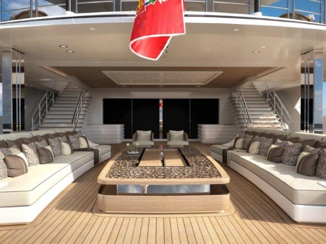 The aft area on the main deck