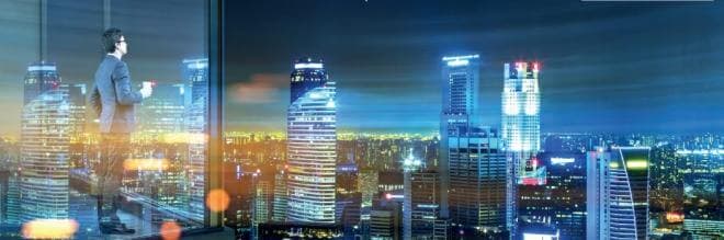 Singapore cityscape at night