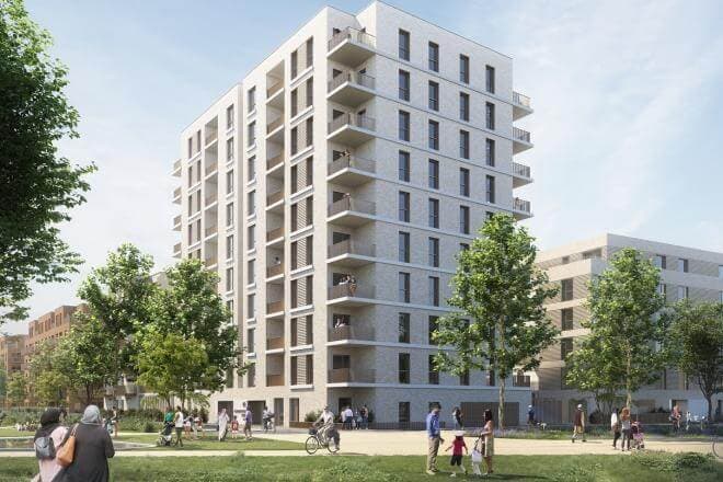 Another condominium wing at Eastman Village by Barratt London.