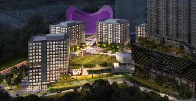 Aerial view of the facade of UEM Sunrise’s Publika