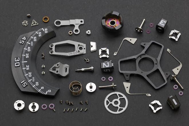 Components of Urwerk UR 210 AlTIN