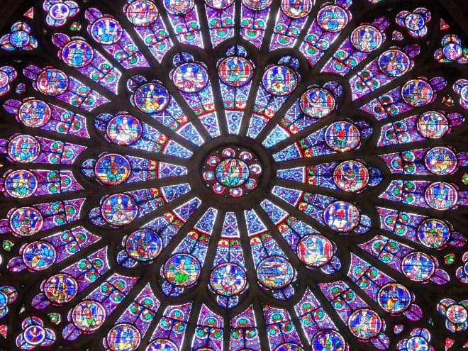 notre dame stained glass