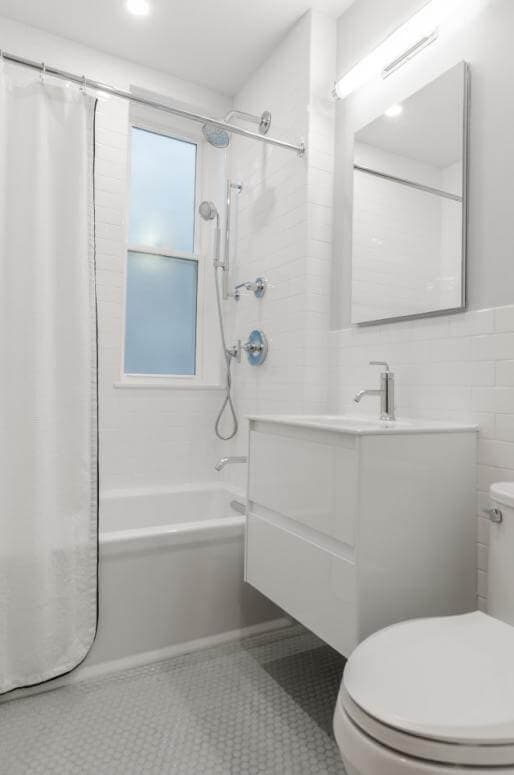 all white bathroom