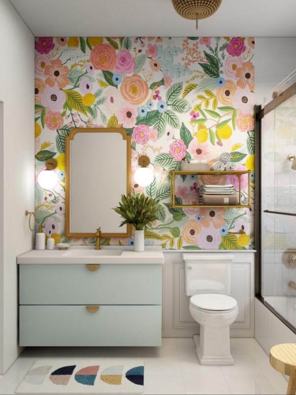bathroom mural art