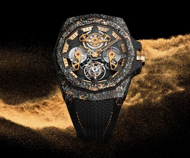 Corum Admiral 45 Automatic Openworked Flying Tourbillon Carbon & Gold