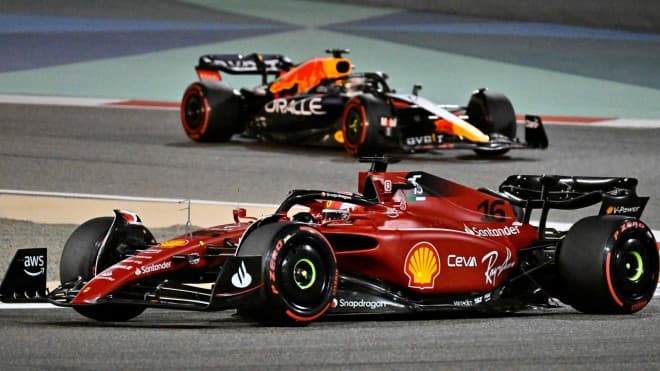 ferrari and red bull fight at bahrain grand prix 2022