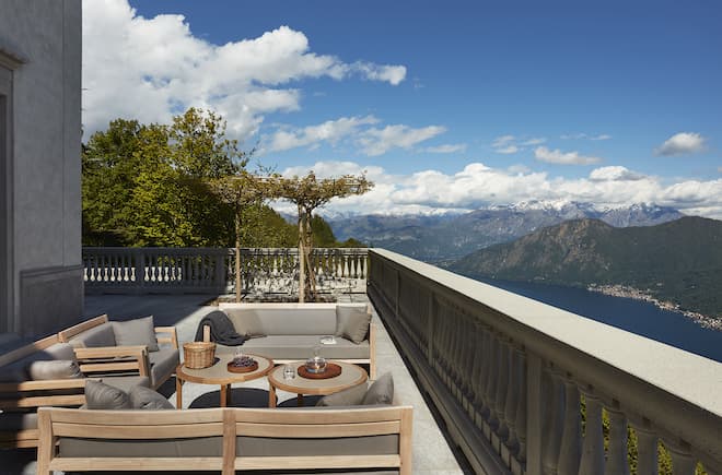 Villa Peduzzi, Pigra Lake Como, Ground Floor Outdoor Balcony