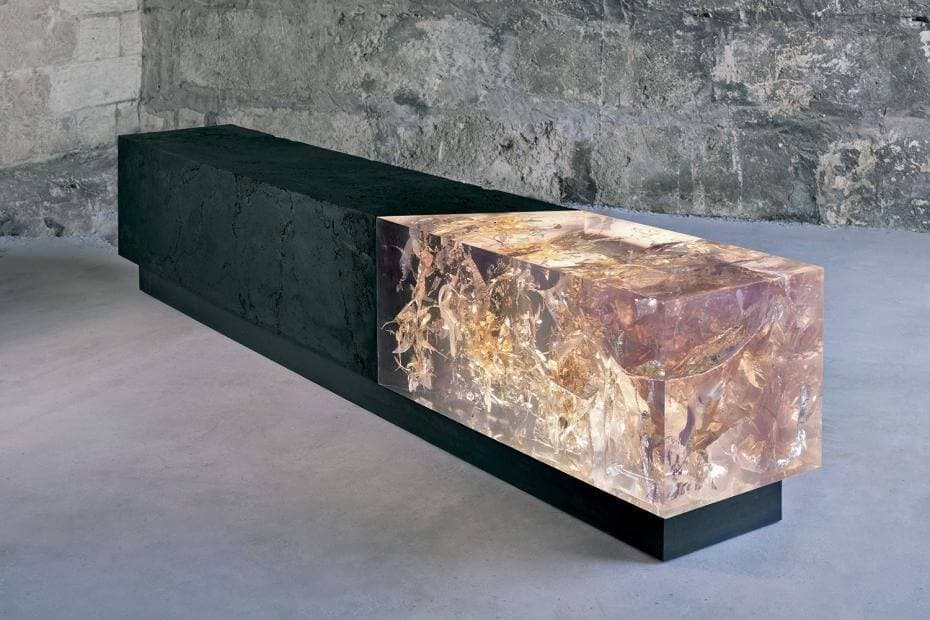 Counterpart, resin and coal sculpture by Tom Price