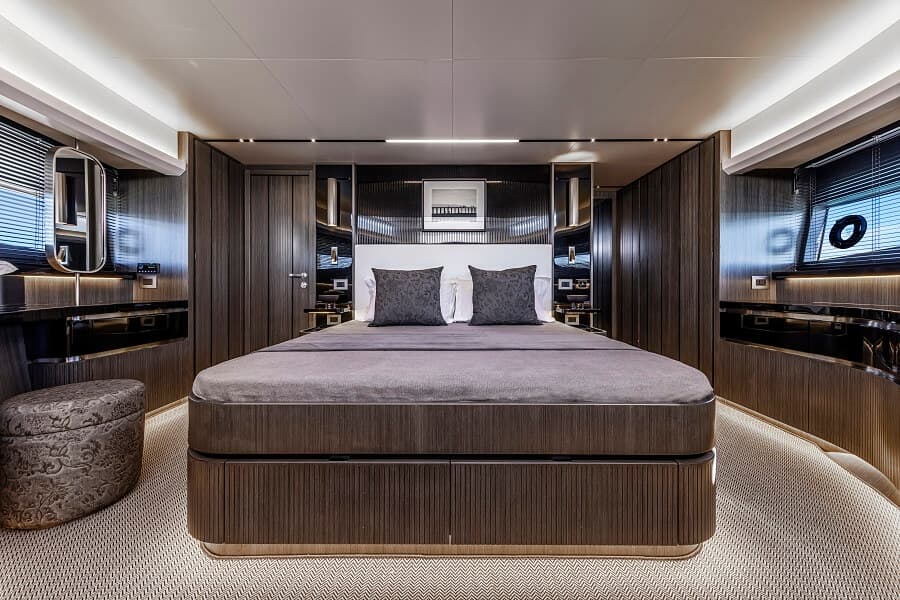 Master suite on the Pearl 72