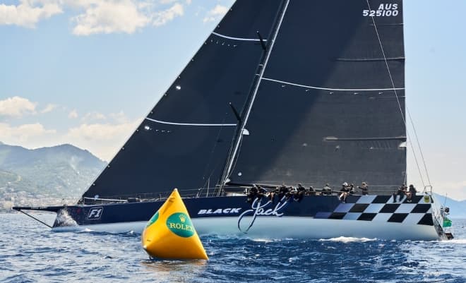 Rolex, Giraglia, Red Bandit, Carl-Peter Forster, victoire, Black Jack, Peter Harburg, Australie, Alfa Romeo 2, Esimit Europa 2, Reichel/Pugh, honneur de la ligne, Magic Carpet Cubed, Sir Lindsay Owen-Jones, Wallycento, Saint-Tropez, rocher de la Giraglia, Gênes, France, Corse, Italie, Yacht Club Italiano, YCI, Société Nautique de Saint-Tropez, Yacht Club de France, Yacht Club Sanremo