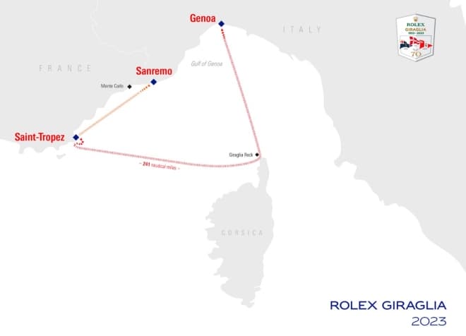 Rolex, Giraglia, Red Bandit, Carl-Peter Forster, overall, win, Black Jack, Peter Harburg, Australia, Alfa Romeo 2, Esimit Europa 2, Reichel/Pugh, line honours, Magic Carpet Cubed, Sir Lindsay Owen-Jones, Wallycento, Saint-Tropez, Giraglia rock, Genoa, France, Corsica, Italy, Yacht Club Italiano, YCI, Société Nautique de Saint-Tropez, Yacht Club de France, Yacht Club Sanremo