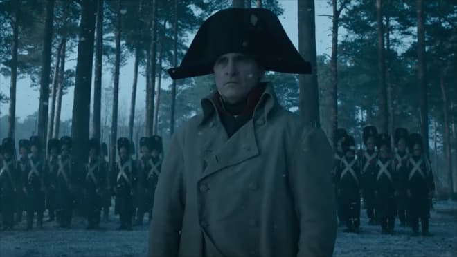 Joaquin Phoenix in Ridley Scott's Napoleon