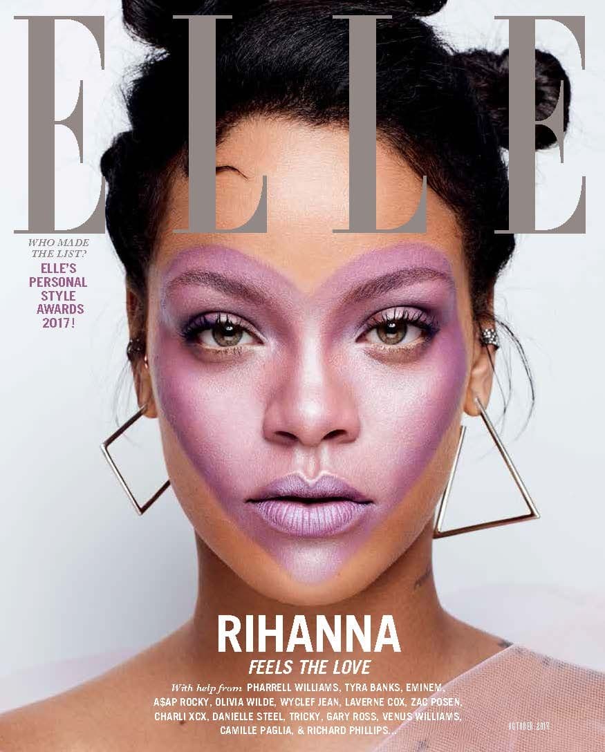 Rihanna on the cover of Elle October 2017 issue 