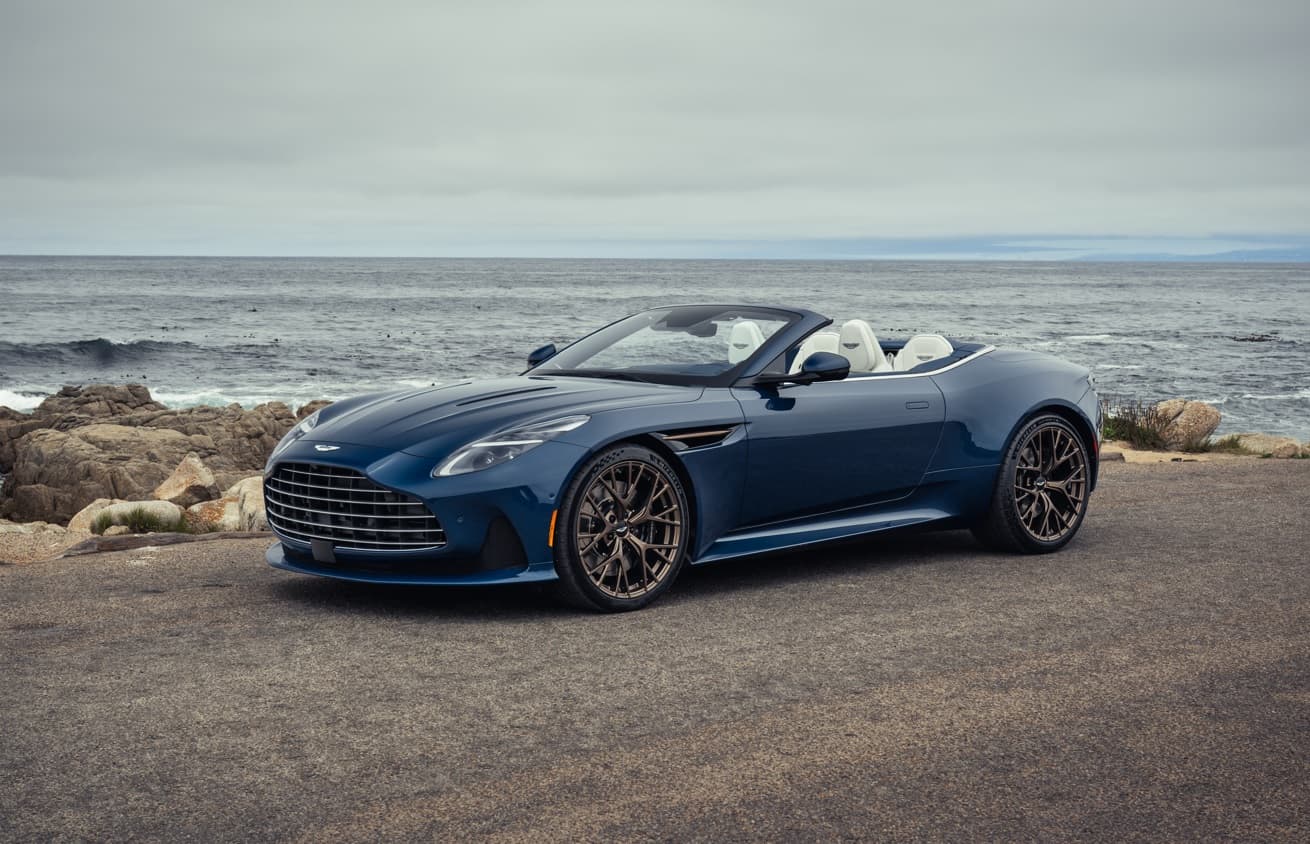 Aston Martin DB12 Volante's Seychelles Blue