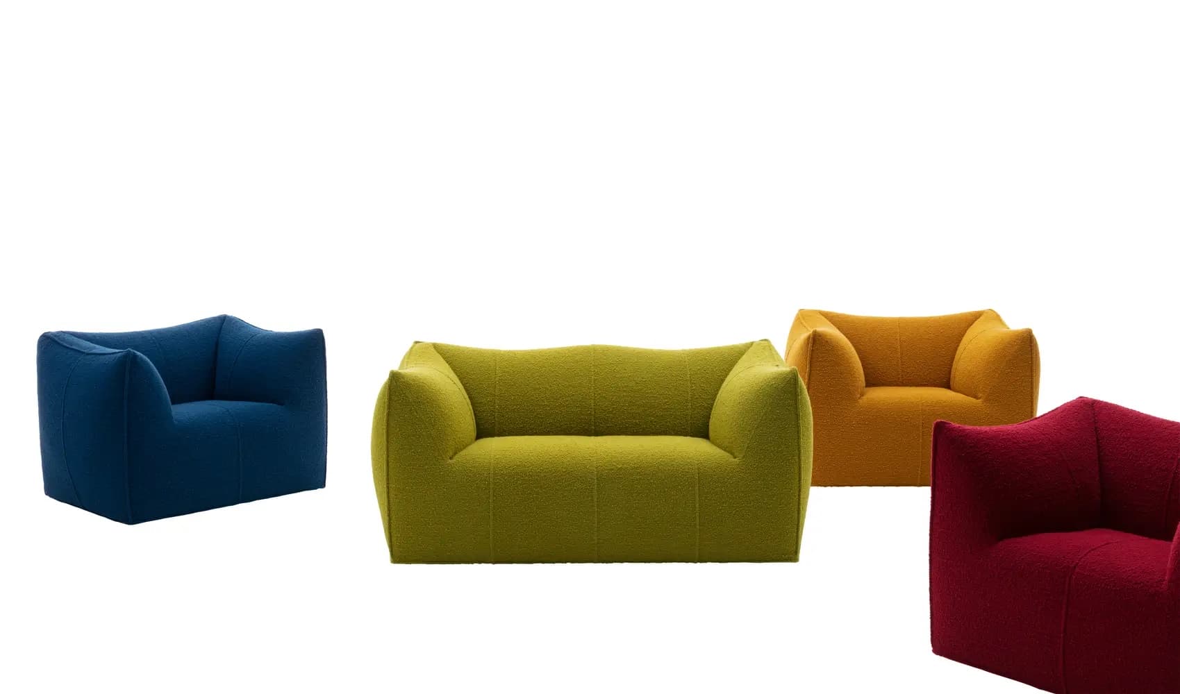 B&B Italia's Le Bambole 50th anniversary sofa models. Image: B&B Italia.