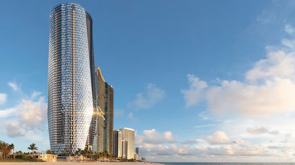 The gleaming facade of Bentley Residences, Miami. Image: Bentleyresidences, Miami.